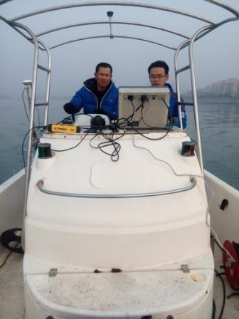 岸灘測量（中海達華星A10+單波束HY1601）