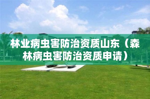 林業(yè)病蟲害防治資質(zhì)山東（森林病蟲害防治資質(zhì)申請）