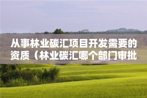 從事林業(yè)碳匯項目開發(fā)需要的資質(zhì)（林業(yè)碳匯哪個部門審批）