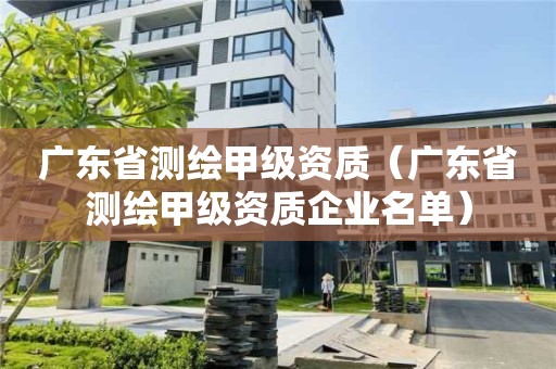 廣東省測繪甲級資質（廣東省測繪甲級資質企業名單）