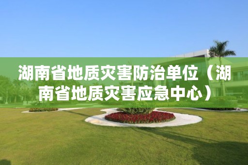 湖南省地質(zhì)災(zāi)害防治單位（湖南省地質(zhì)災(zāi)害應(yīng)急中心）