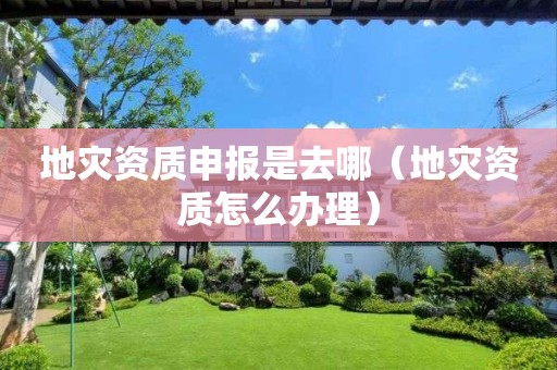 地災(zāi)資質(zhì)申報是去哪（地災(zāi)資質(zhì)怎么辦理）