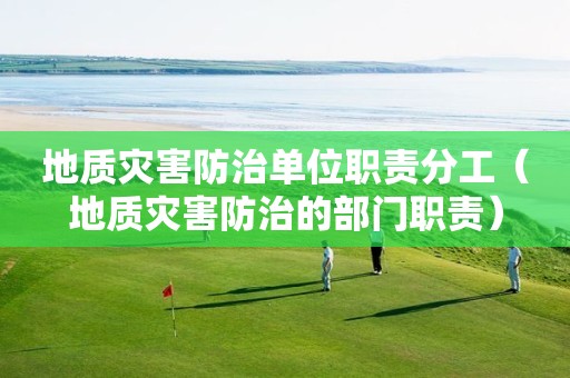 地質(zhì)災(zāi)害防治單位職責(zé)分工（地質(zhì)災(zāi)害防治的部門職責(zé)）