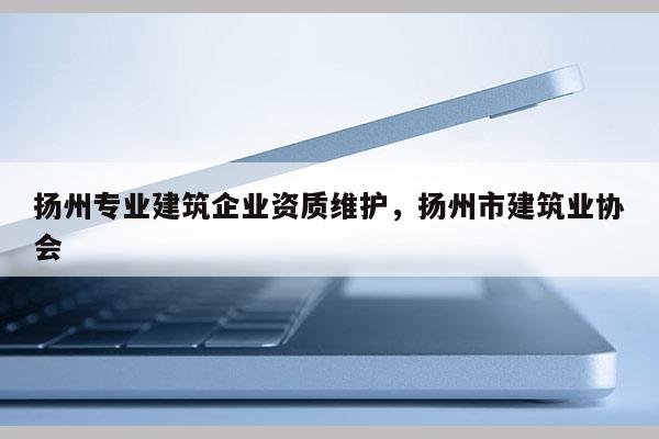 揚州專業建筑企業資質維護，揚州市建筑業協會